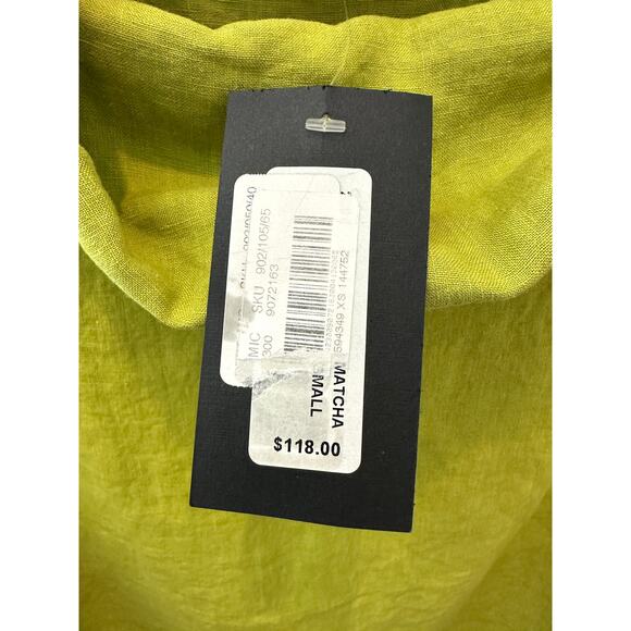 BRYN WALKER Etta Linen Top Matcha Green Cowl Neck Pullover Made in USA NWT | XS - Picture 8 of 10